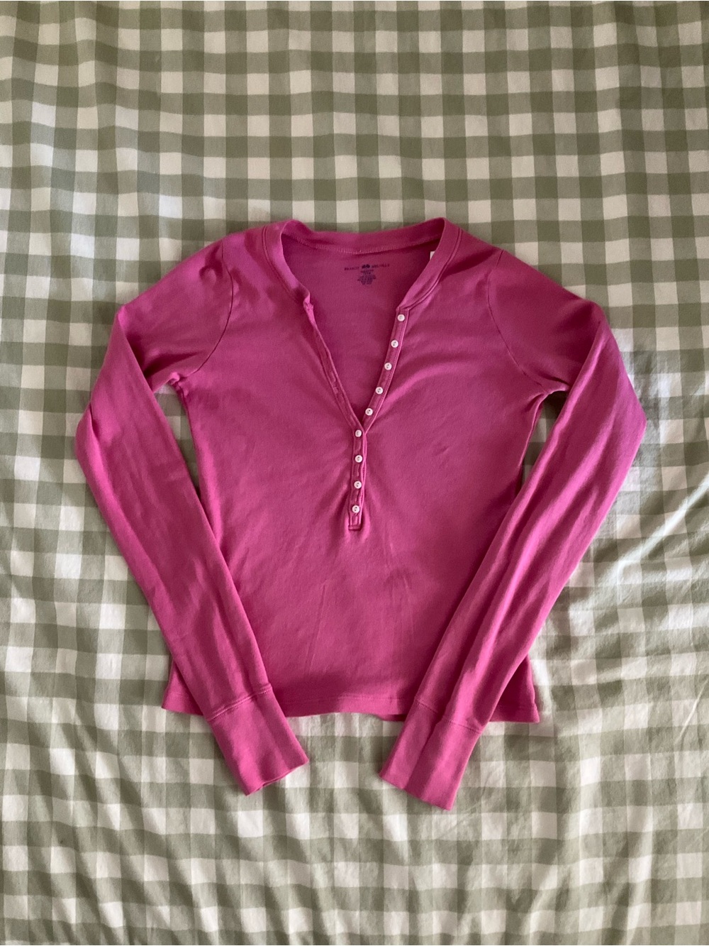 Brandy Melville Fuchsia Pink Zelly Long Sleeve Top